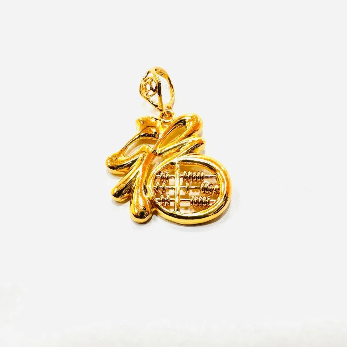 22k / 916 Gold Abacus Fu pendant by Best Gold Shop