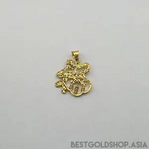 22k / 916 Gold Abacus Fu pendant by Best Gold Shop
