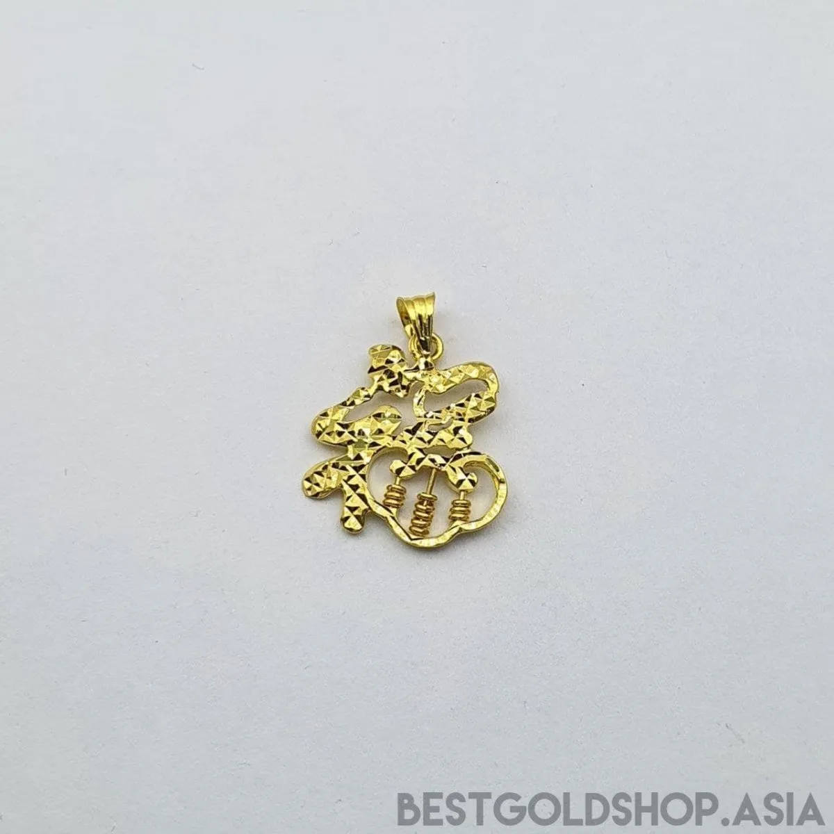 22k / 916 Gold Abacus Fu pendant by Best Gold Shop
