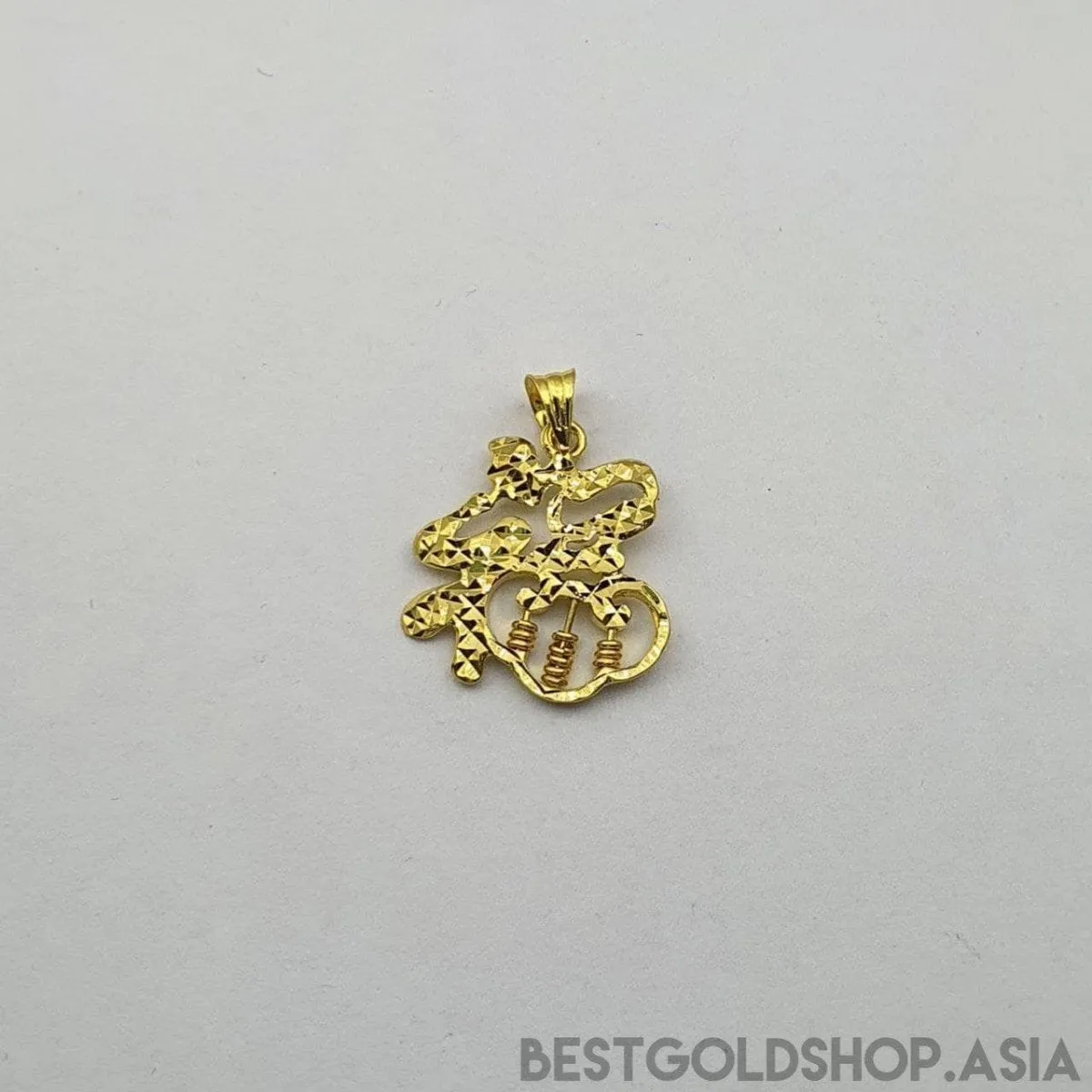 22k / 916 Gold Abacus Fu pendant by Best Gold Shop