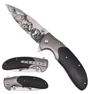 4.75"  Wolf Blade / Stainless Steel Wooden Handle