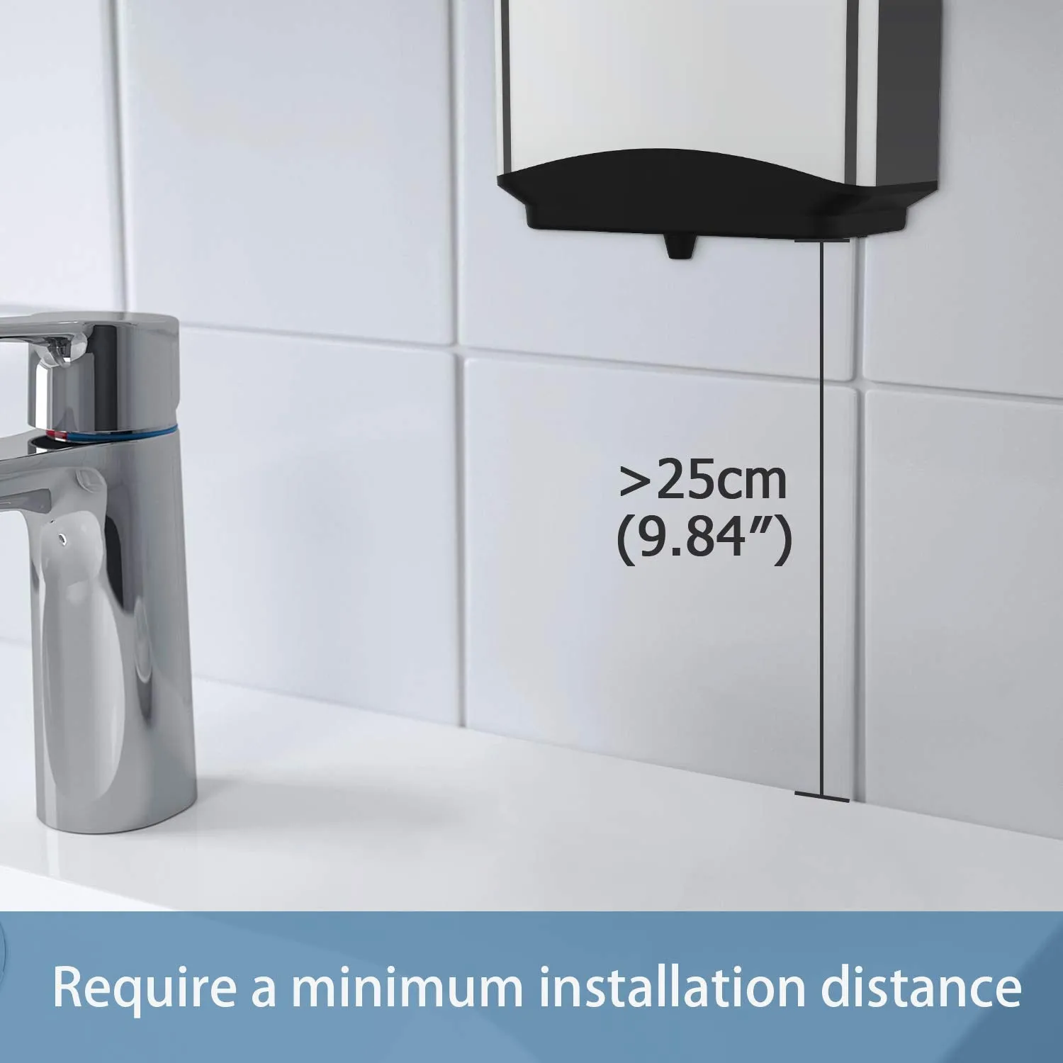 AIKE 1100ml Automatic Soap Dispenser For Commercial Bathroom, AK1206
