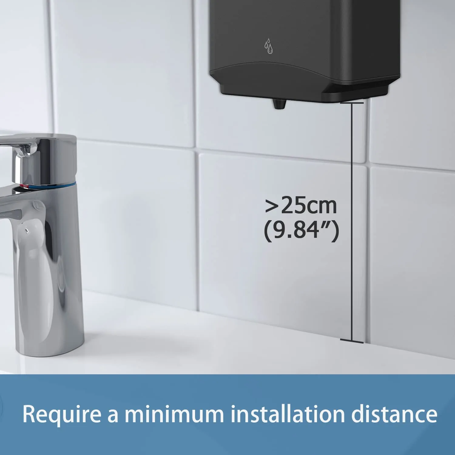 AIKE 1100ml Automatic Soap Dispenser For Commercial Bathroom, AK1206