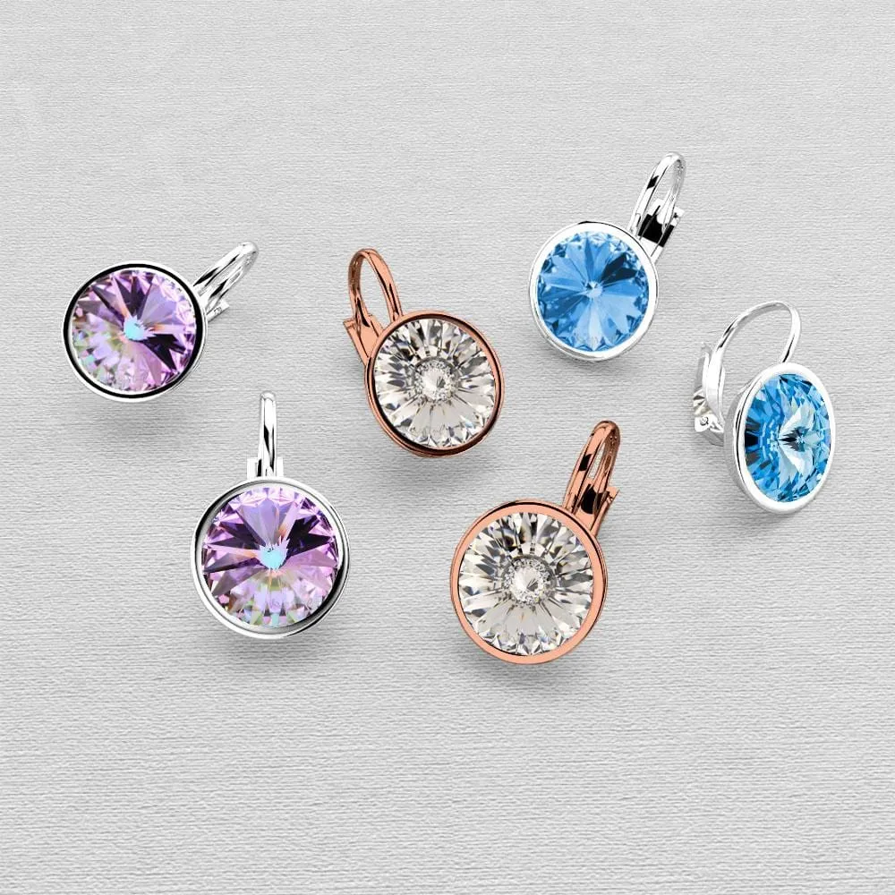Audrey Lever Back Earrings Embellished with SWAROVSKI crystals