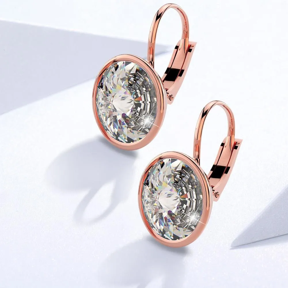 Audrey Lever Back Earrings Embellished with SWAROVSKI crystals