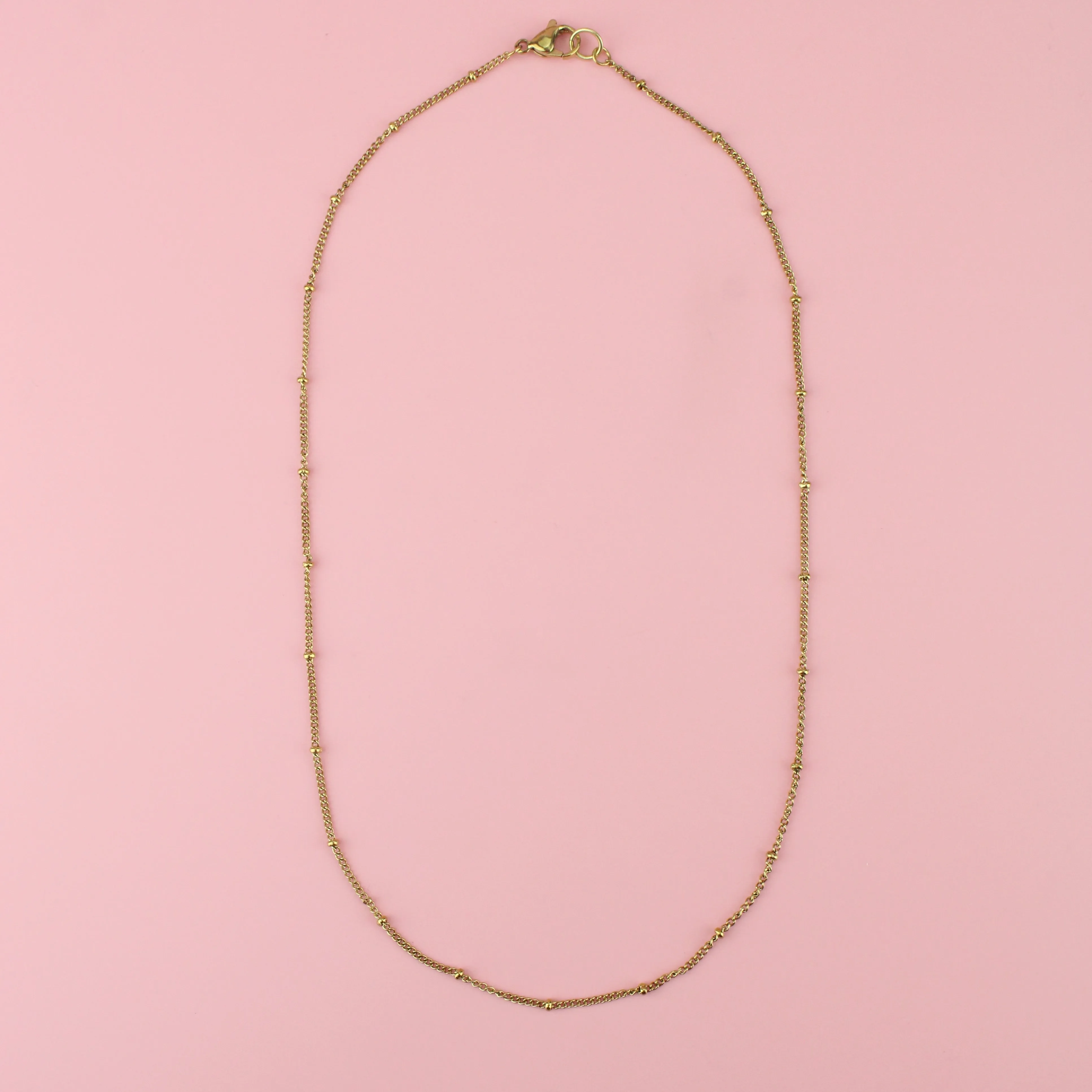 Beaded Necklace (Gold Plated)
