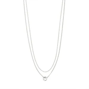 Blossom Silver Plated Crystal Necklace