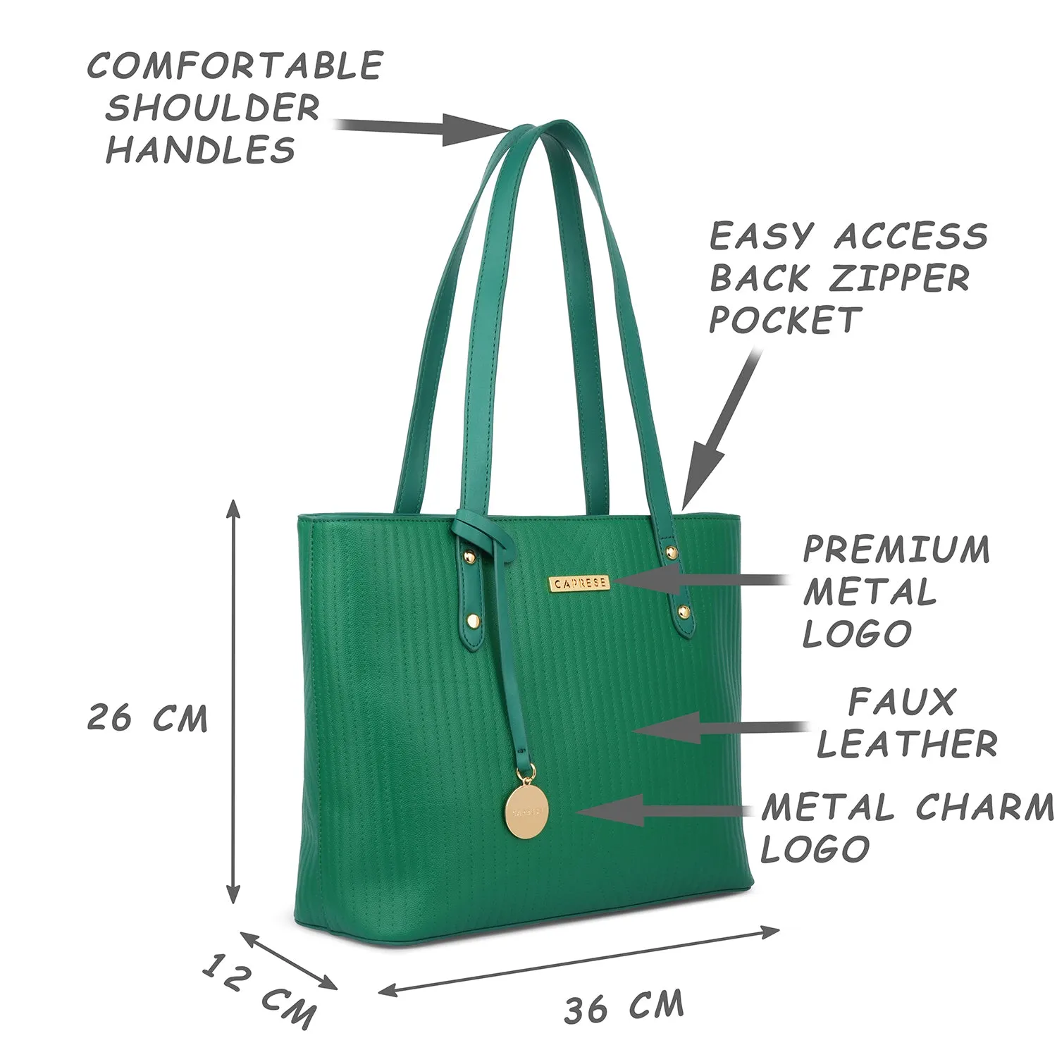 Caprese Lucya Tote Large Green