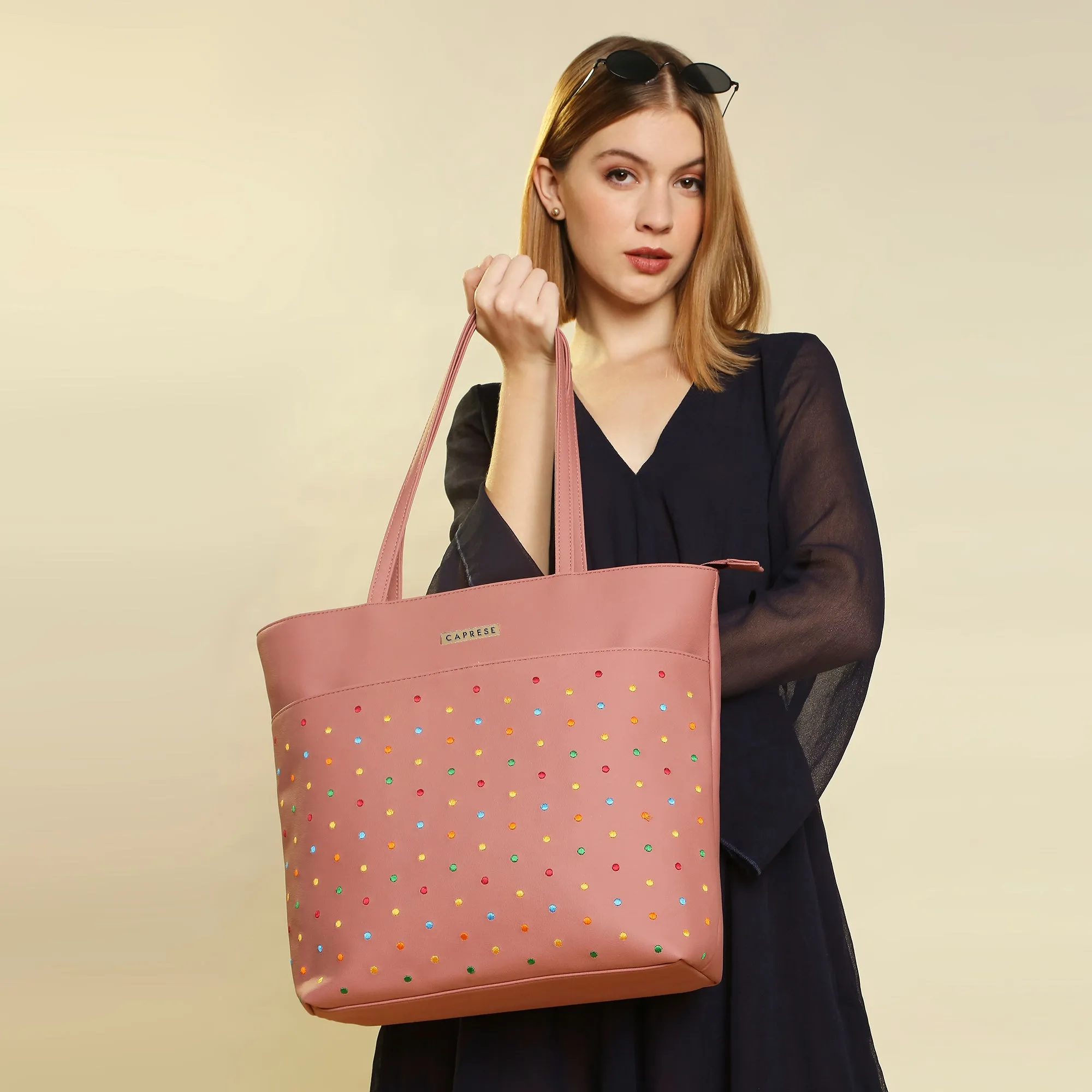 Caprese Popsicle Tote Large Dusty Rose