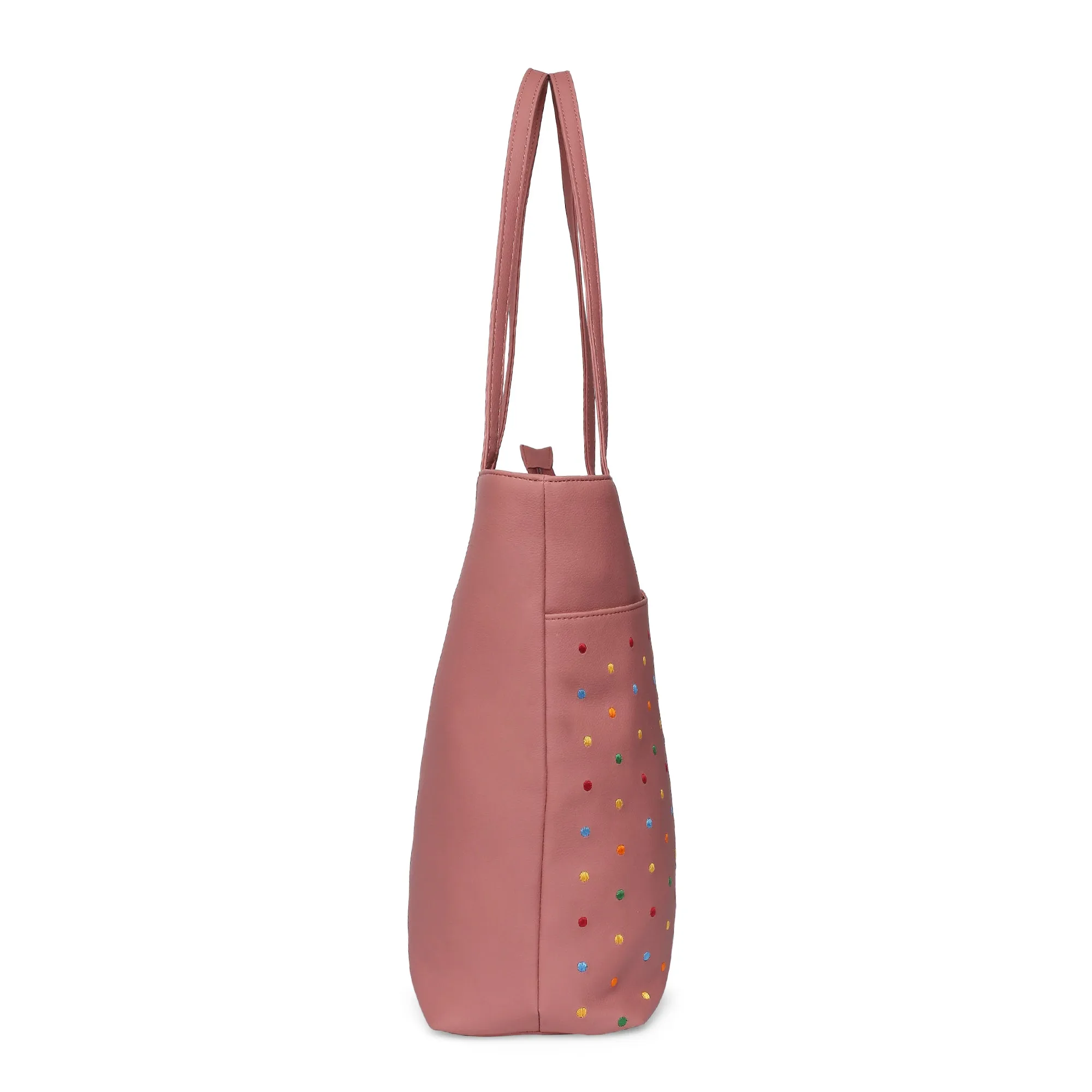 Caprese Popsicle Tote Large Dusty Rose