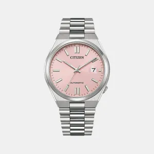Citizen Tsuyosa Collection Men's Pink Analog Stainless Steel Watch NJ0158-89X