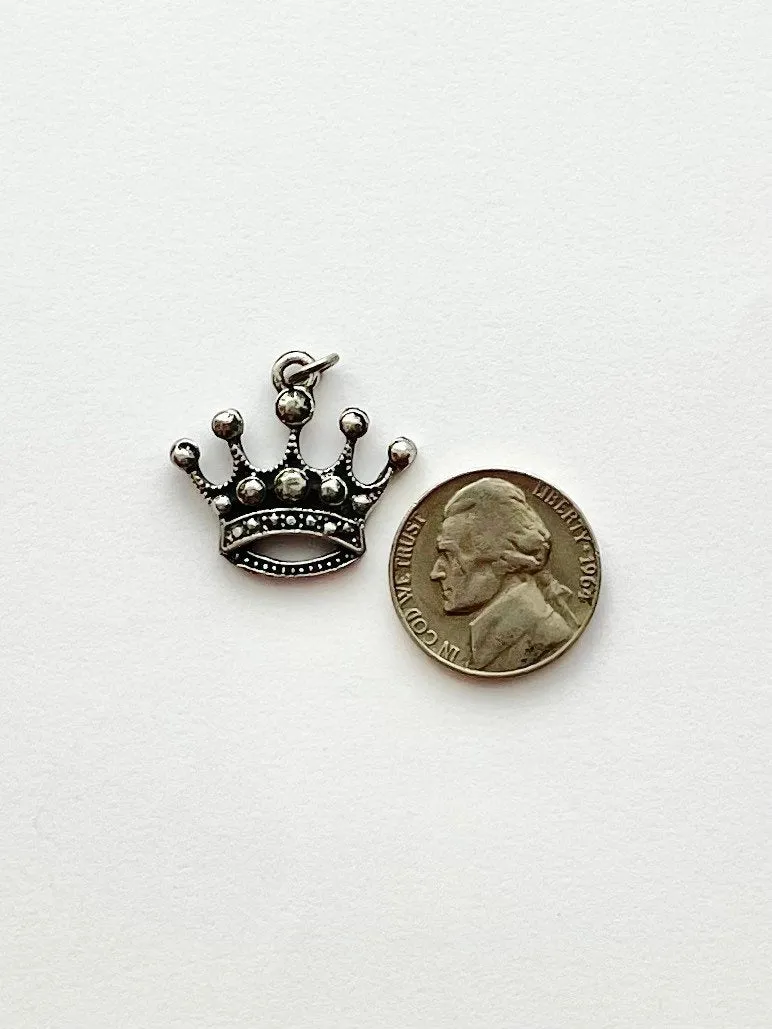 Crown Charm, Claddagh, Silver Charm, Gold Charm, Gold Pendant, Silver Pendant, Queen Charm, King Charm, Silver Earring, Crown Earring