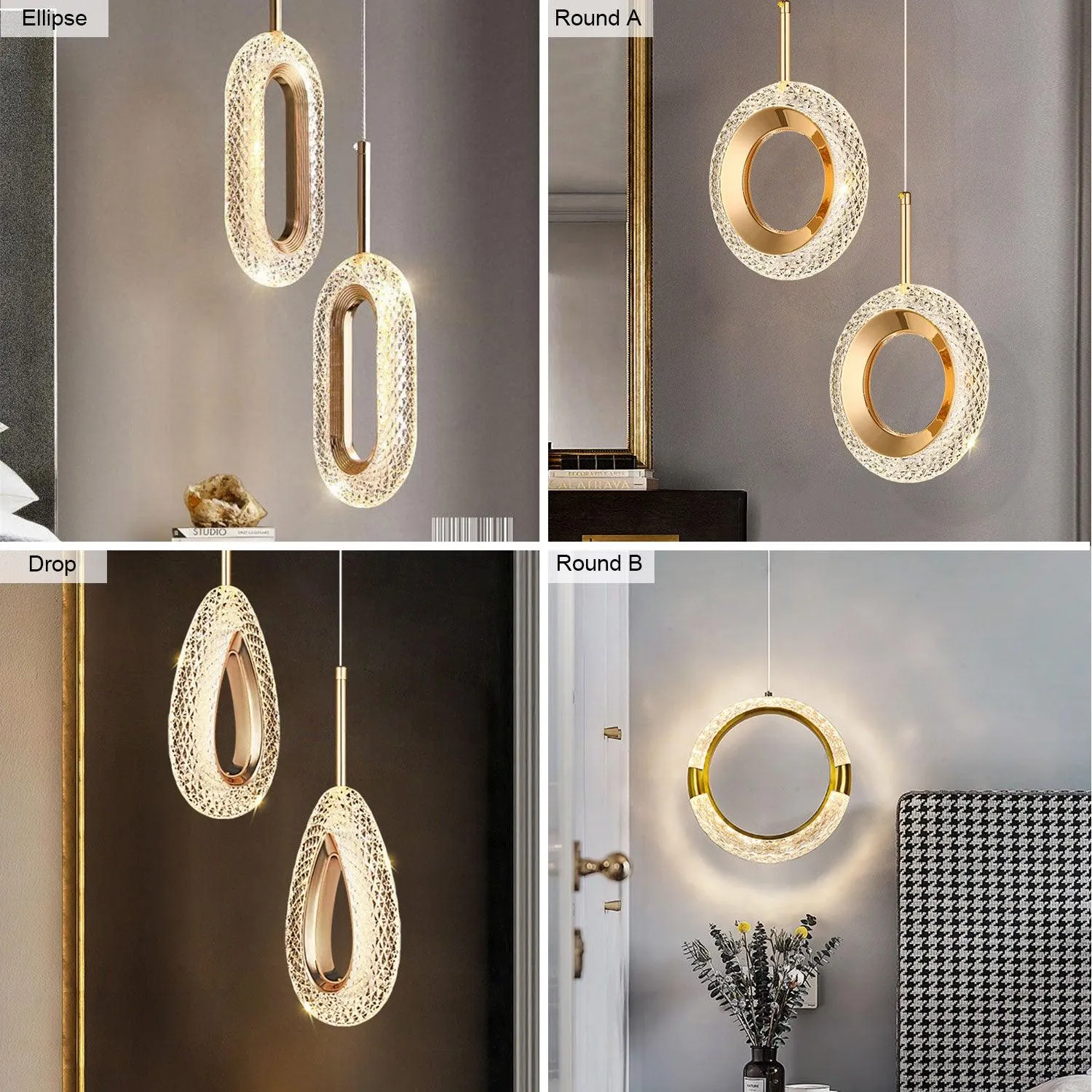 Crystal Elegance LED Pendant
