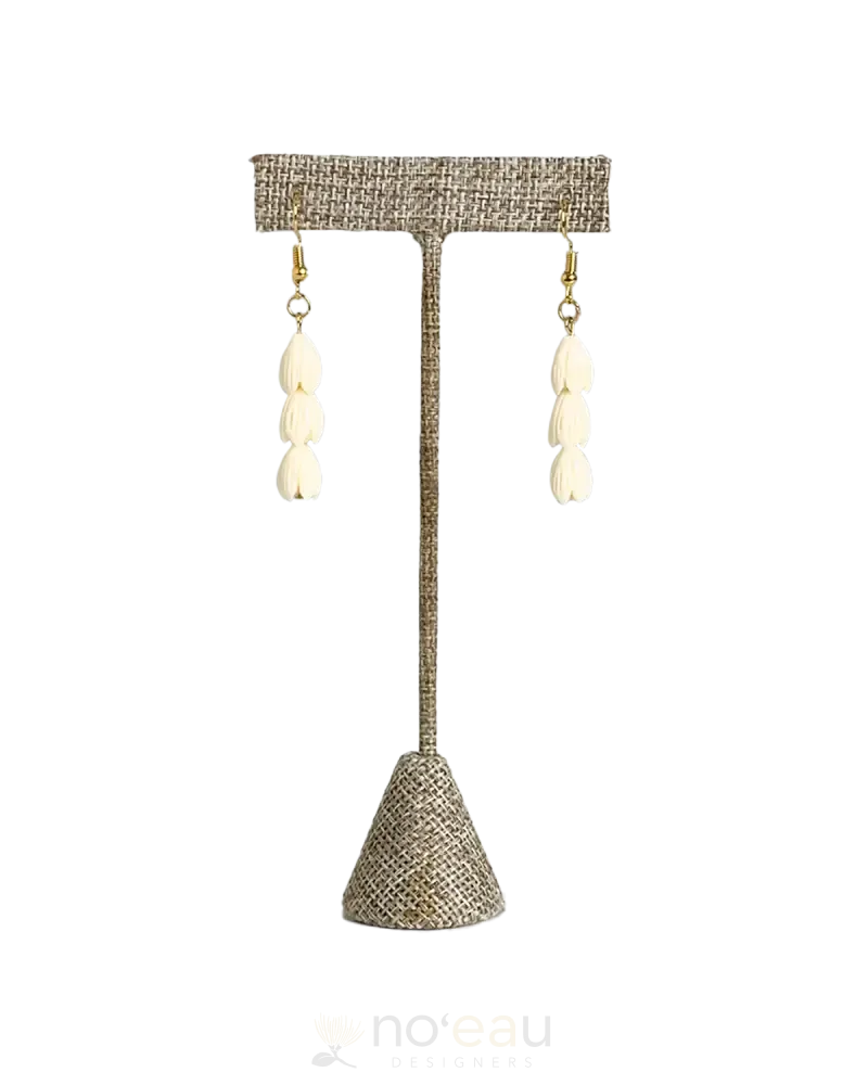 CYNTHIA APANA - 18K Gold Plated Triple Pikake Earring