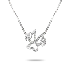 Diamond Set Panther Pawprint Pendant