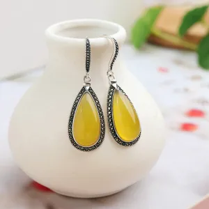 Fashion Silver Drop-Shaped Earrings