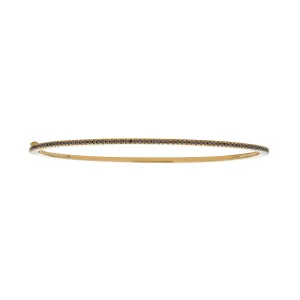 Gold & Black Diamond Bangle Bracelet