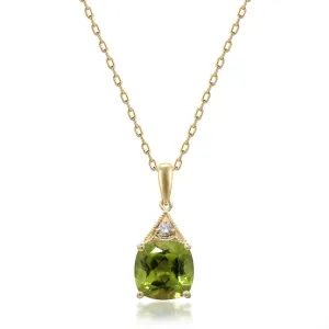 Halle 14K Yellow Gold Cushion-Cut Manchurian Peridot Pendant