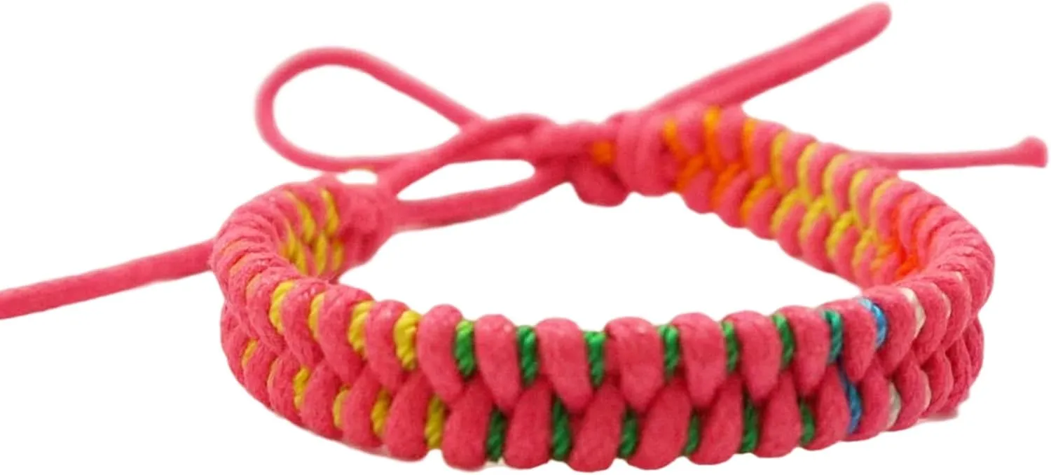 Handmade Surf Braided Bracelets for Women Men Adjustable Boho Surfer Bracelets Beach Waxed Thread Waterproof Anklet or Wristband