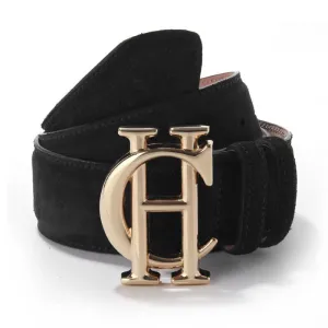 Holland Cooper Classic Ladies Suede Belt - Black