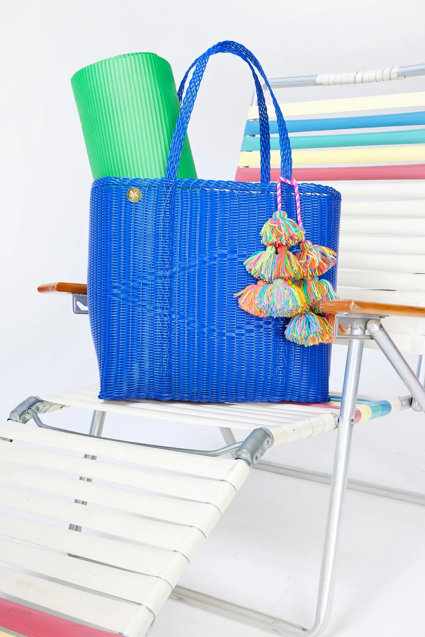 Las Guanacas Jumbo Tote in Cobalt