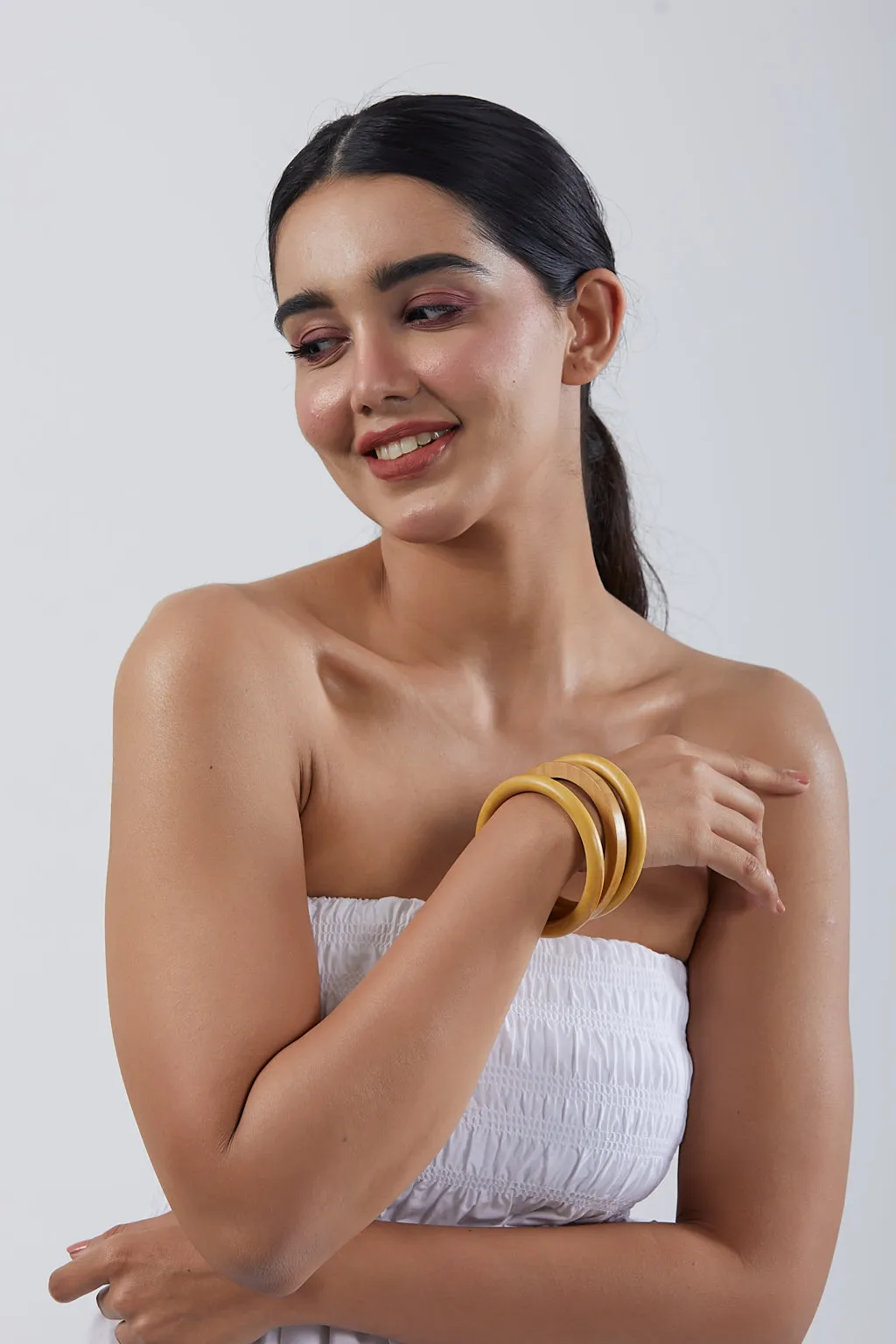 Light Brown Wooden Bangle