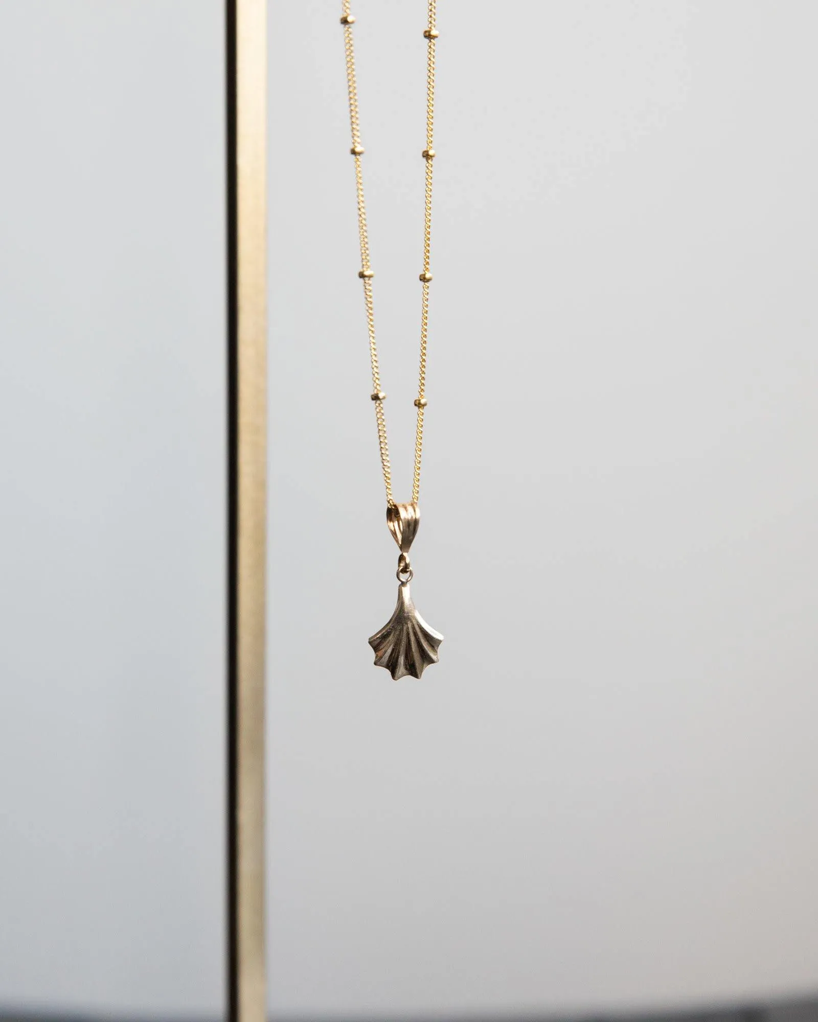 Necklace Charm Leaf Goldfilled
