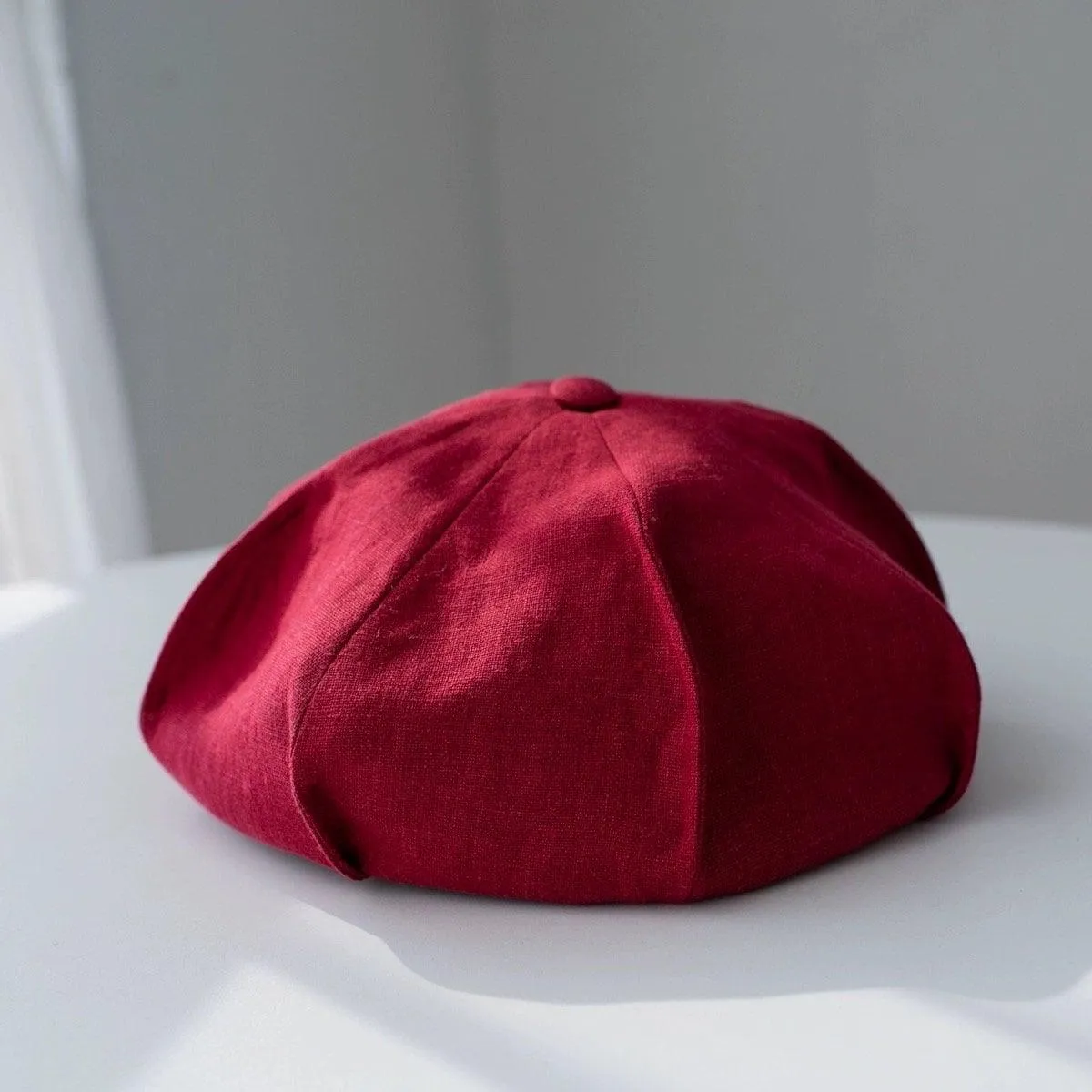 Oversized Spring Summer Linen Beret