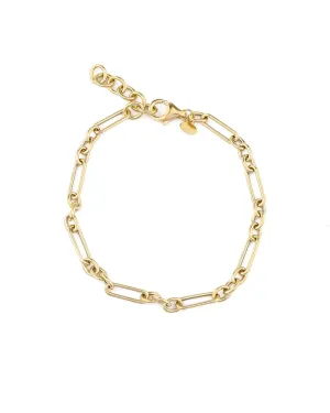 Paperclip Ring Chain Bracelet