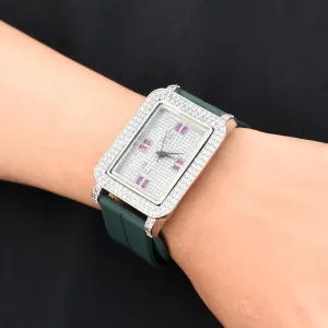 Silver Square Analog Watch for Women