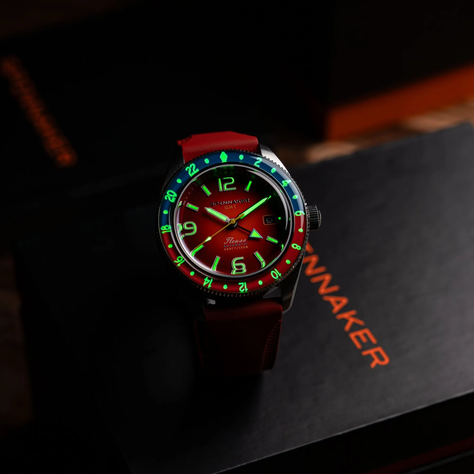 Spinnaker Fleuss GMT Automatic Burnt Orange Men's Watch SP-5120-99