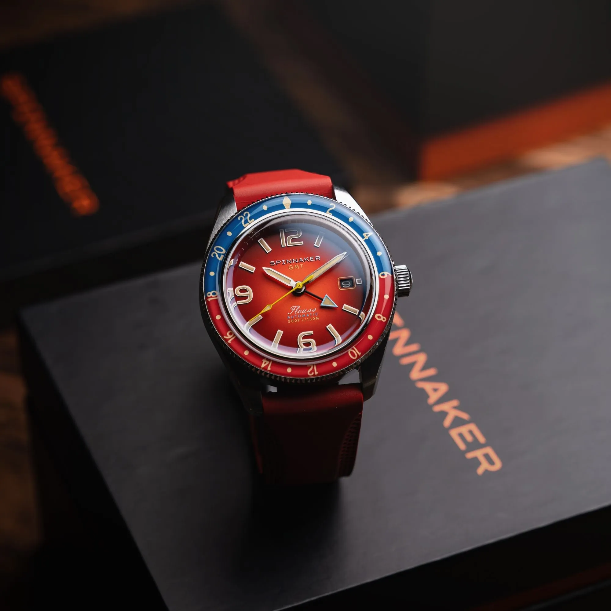 Spinnaker Fleuss GMT Automatic Burnt Orange Men's Watch SP-5120-99
