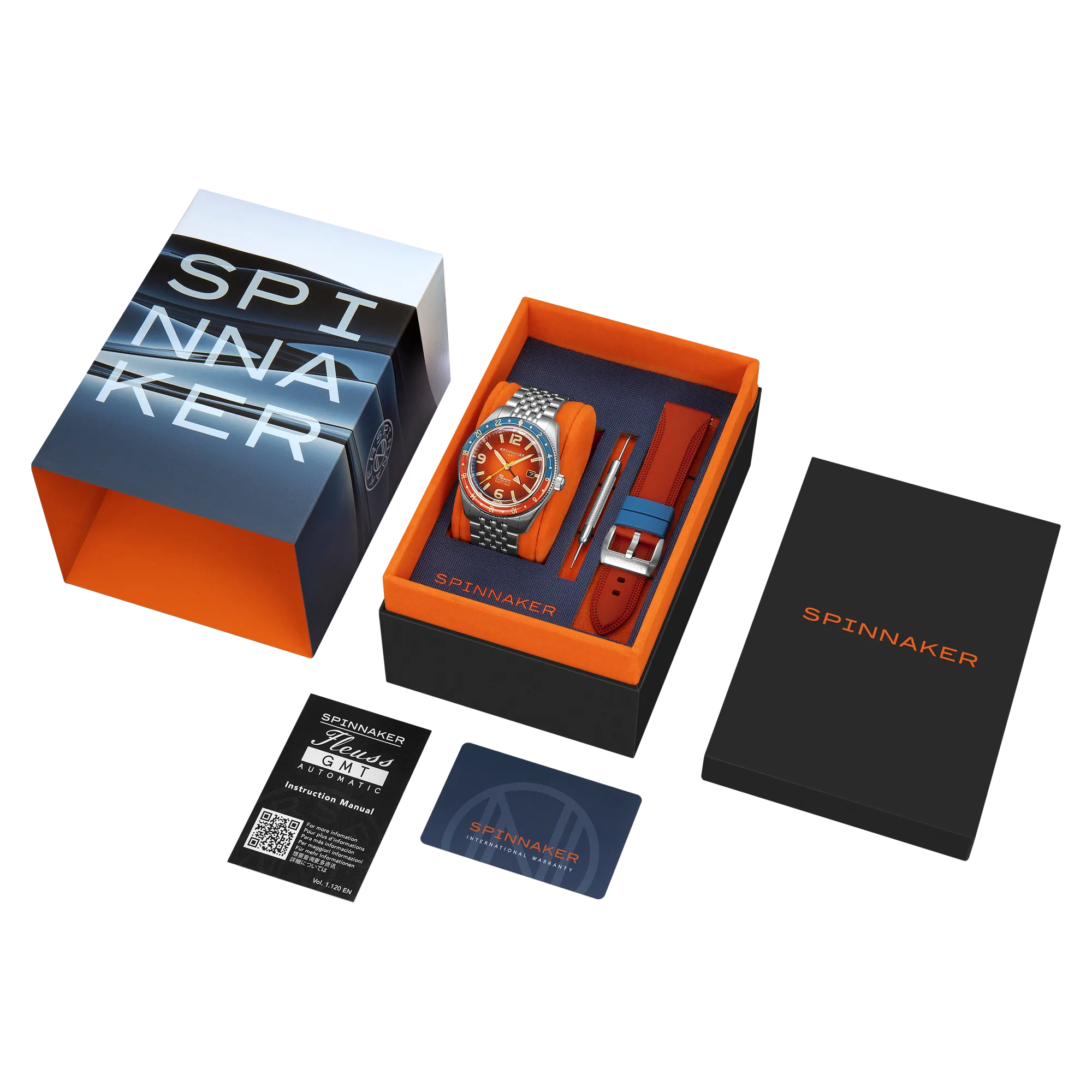 Spinnaker Fleuss GMT Automatic Burnt Orange Men's Watch SP-5120-99