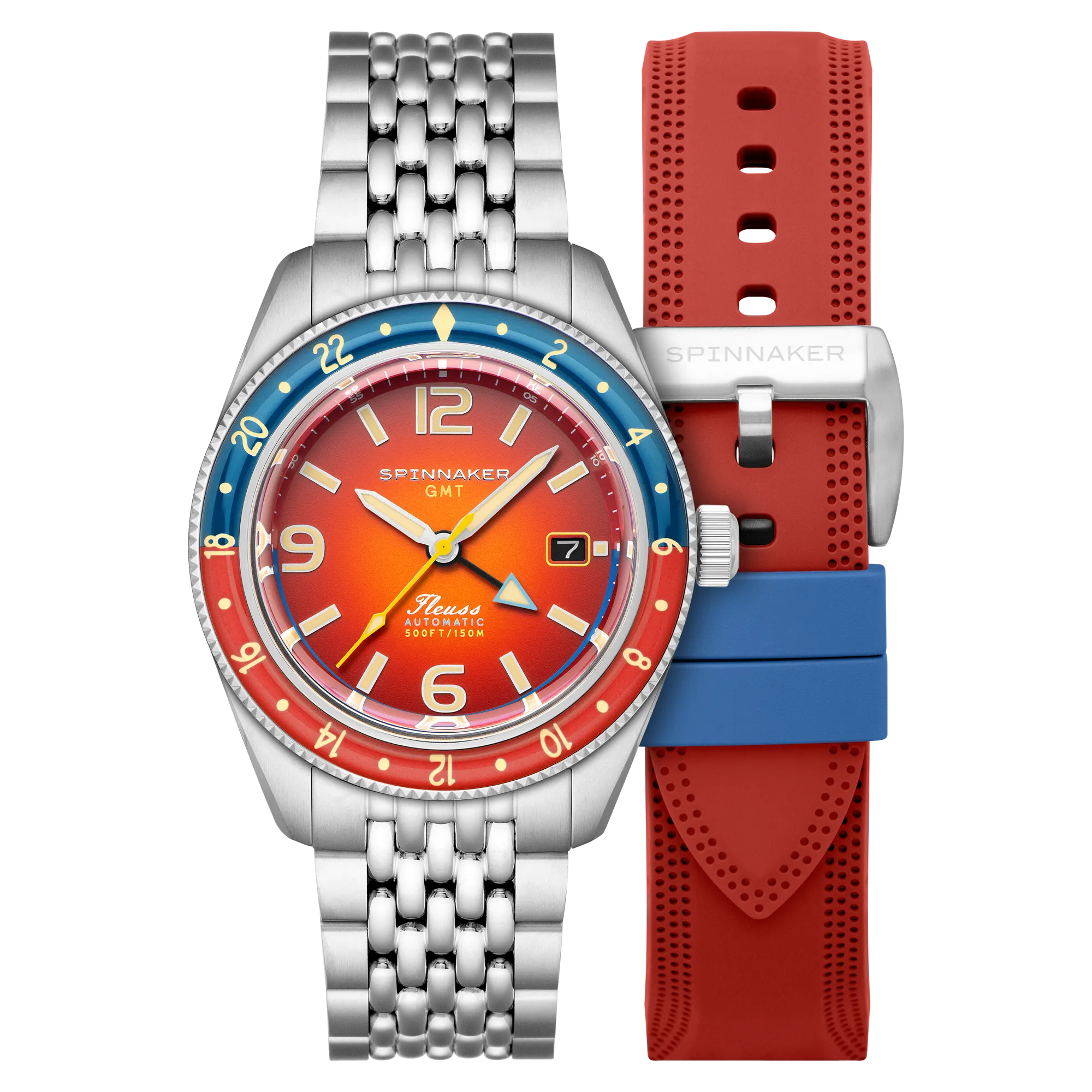 Spinnaker Fleuss GMT Automatic Burnt Orange Men's Watch SP-5120-99